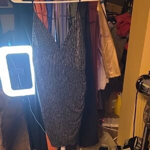 Forever 21 Black Satin Dress